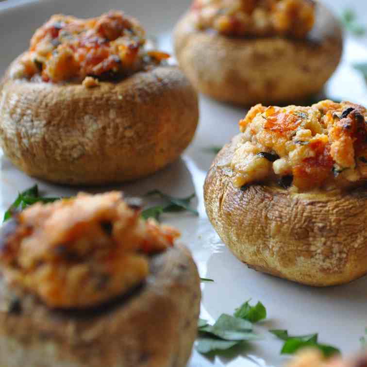 Prosciutto Stuffed Mushroom Caps