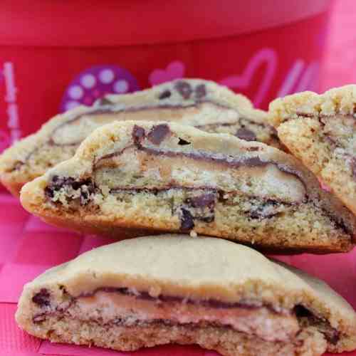 Tagalong Stuffed Pudding Cookies