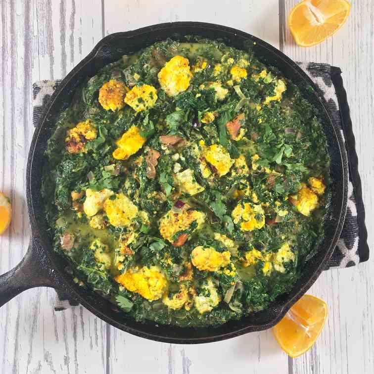 Palak Paneer with Homemade Paneer