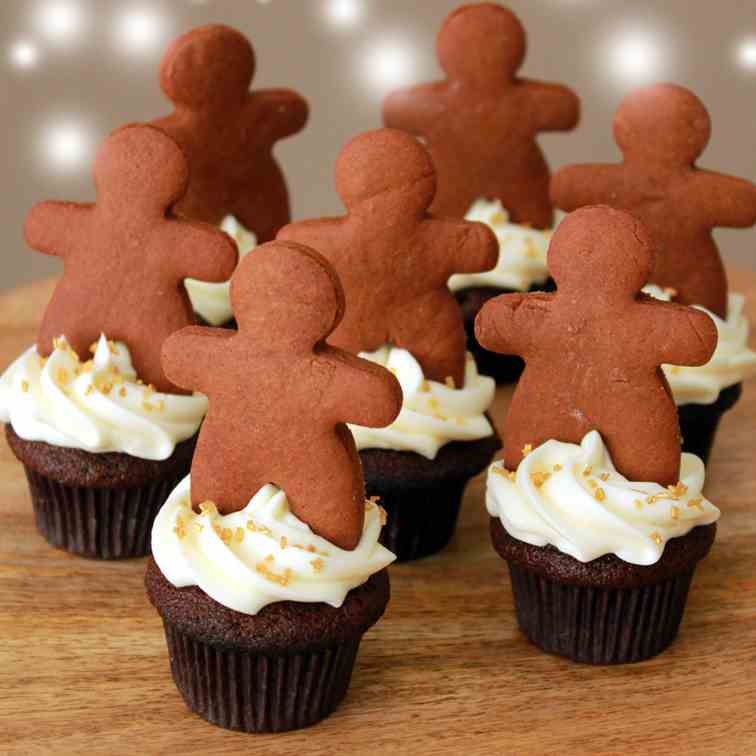Gingerbread latte cupcake