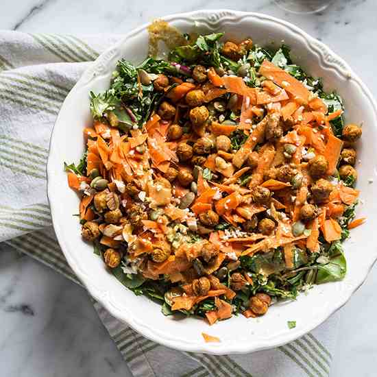 Detox Cauliflower Brussels Sprouts Salad