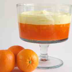 Mandarin Orange Jello with Lemon Pudding