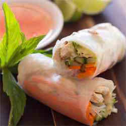 Vietnamese rice paper rolls