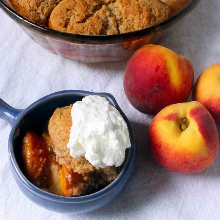 Peach and Ginger Cobbler