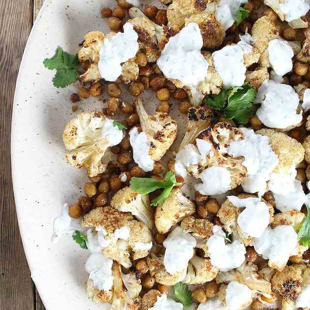 Roasted Cauliflower And Chickpeas With