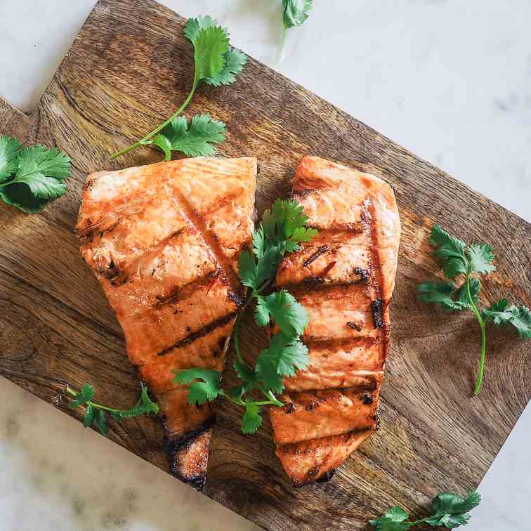 Harissa Maple Grilled Salmon