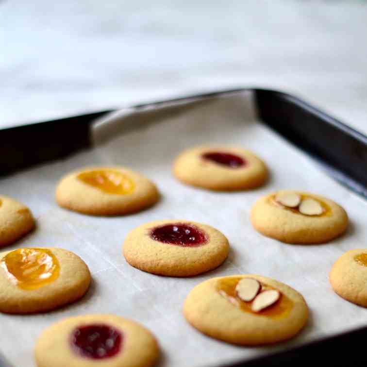 Mini thumbprint cookies