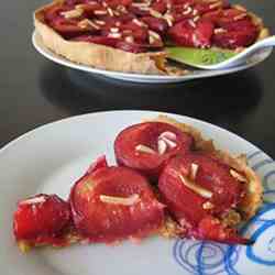 Plum & almond tart