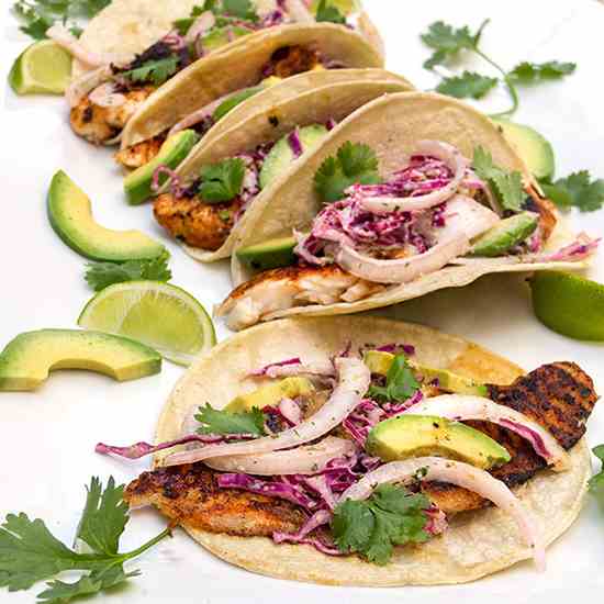 Cajun Blackened Fish Tacos