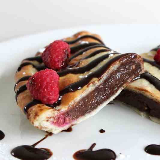 Chocolate and Raspberry Calzones