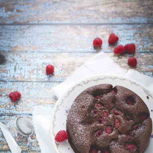 Guinness and raspberry brownies 