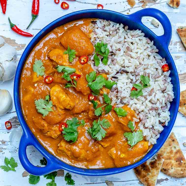 Pumpkin Chicken Curry With Coconut Milk