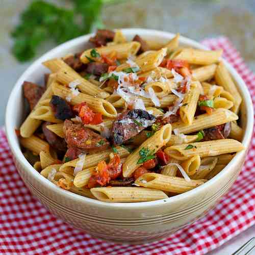 Roasted Tomato & Chicken Sausage Pasta