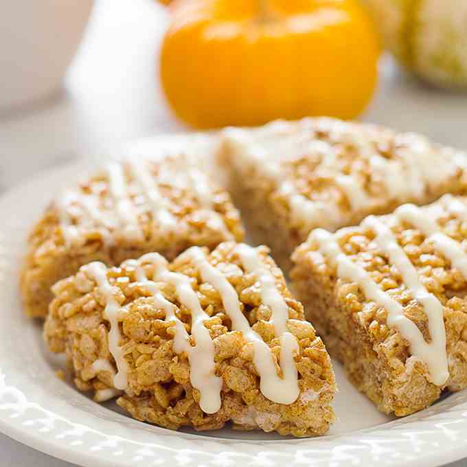 Small-batch Pumpkin Spice Rice Krispie Tre