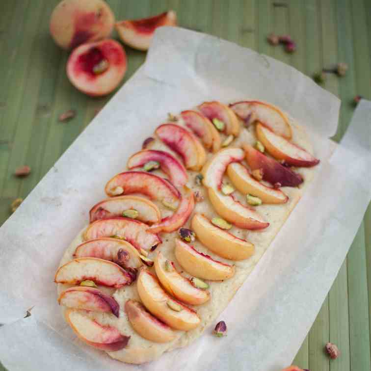 Peach - Pistachio Focaccia