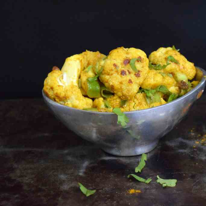 Roasted Curry Cauliflower Salad