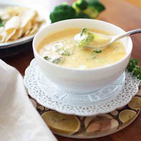 Broccoli Cheddar Soup For One