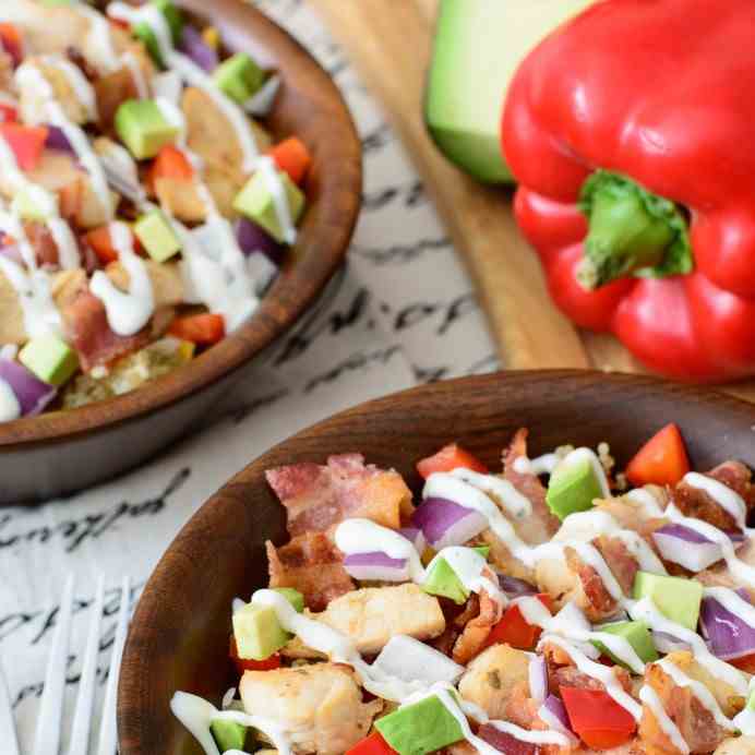 Bacon Ranch Chicken Quinoa Bowls