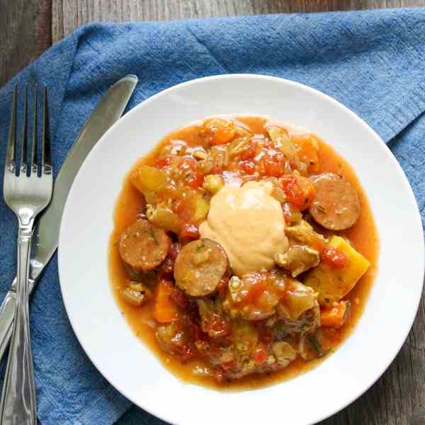 Chicken and Sausage Bouillabaisse