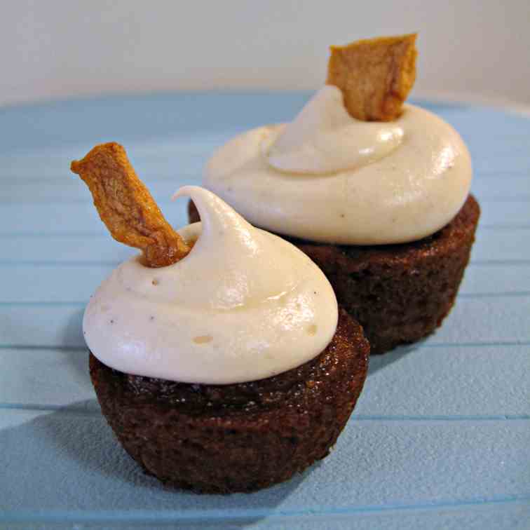 Apple Cupcakes with Honey Frosting