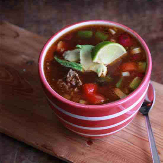 Beef Taco Soup