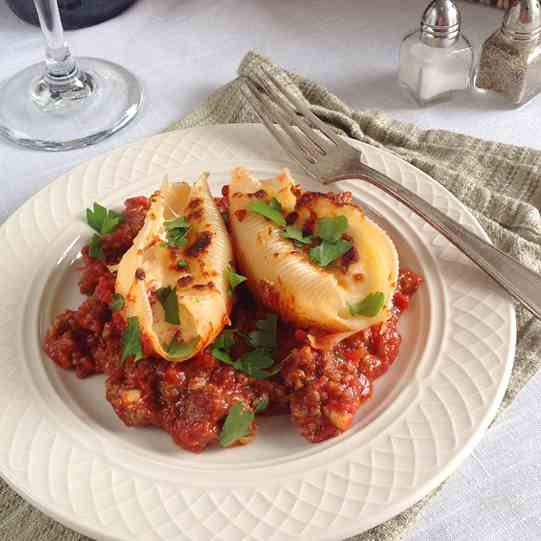 Stuffed Shells Bolognese