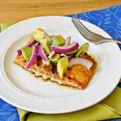 Grilled Salmon with Avocado Salsa