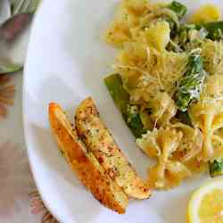 Bowtie Pasta with Baked Potato Wedges