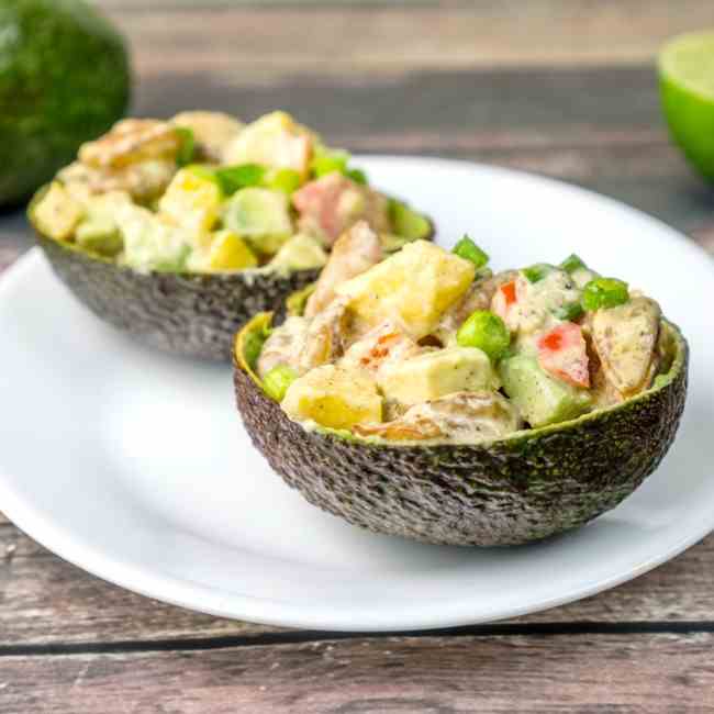 Avocado Shrimp Salad Boats