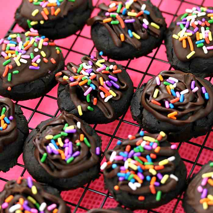 Black Bean Fudge Drop Cookies