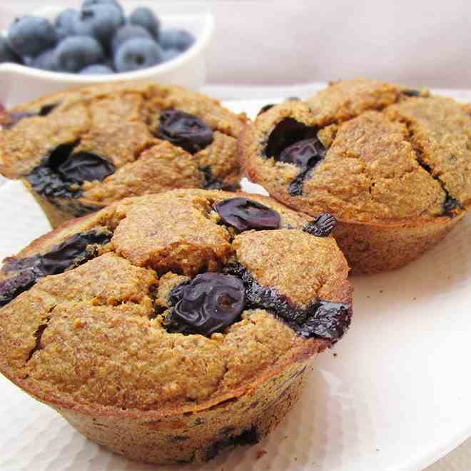 Vegan Blueberry Oat Muffins