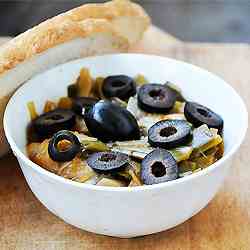Leek and Black Olives Stew