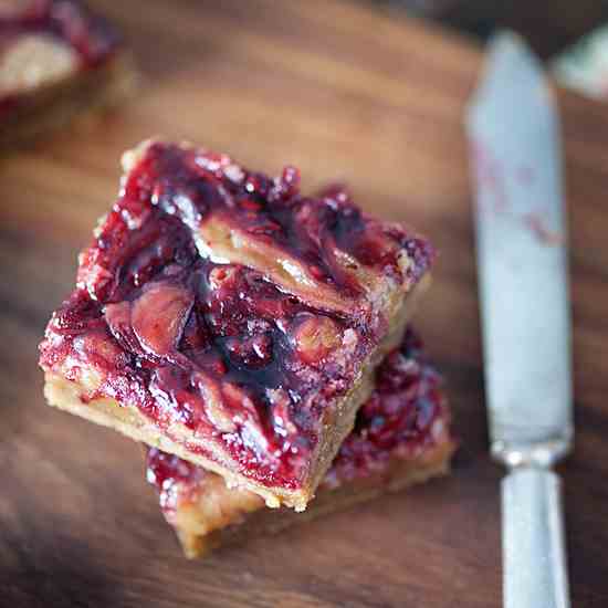 Brown Butter Raspberry Blondies