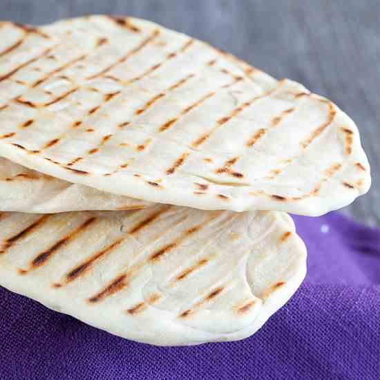 Home-made naan bread