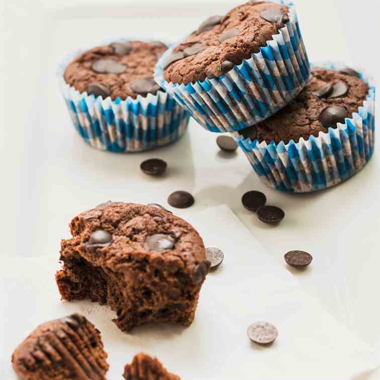Low Carb Double Chocolate Fudge Muffins