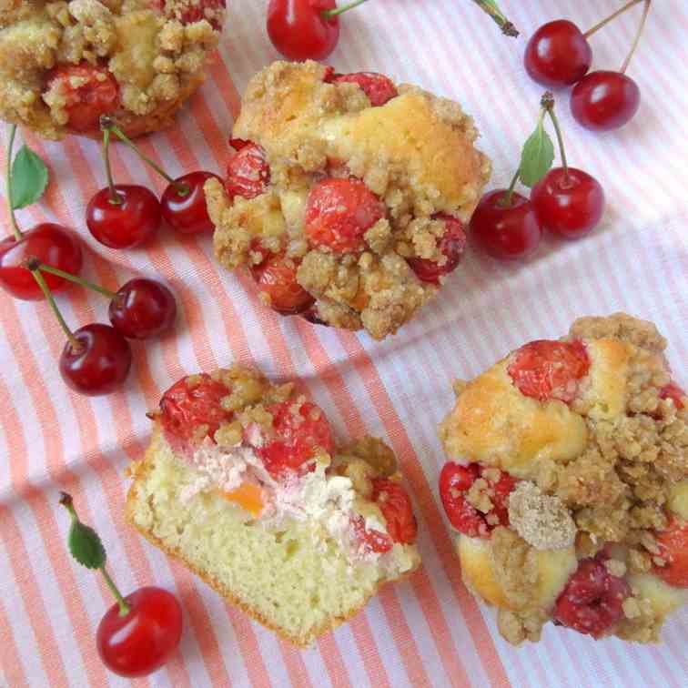 tart cherry cream cheese muffins