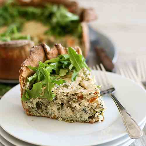 Savory Broccoli and Spinach Cheesecake