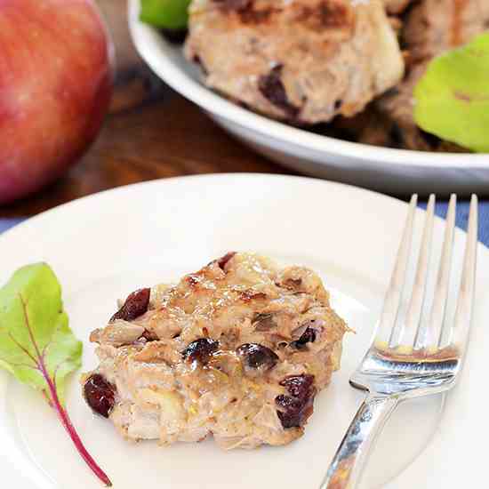 Cranberry Apple Chicken Sausage Patties