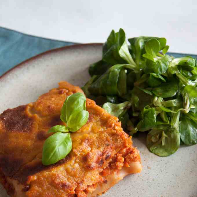 Vegan Lasagna with Nooch Cheese