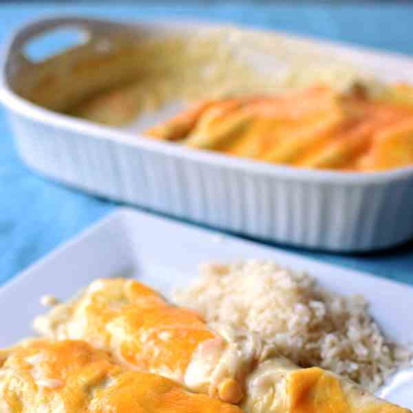 White Chicken Enchiladas