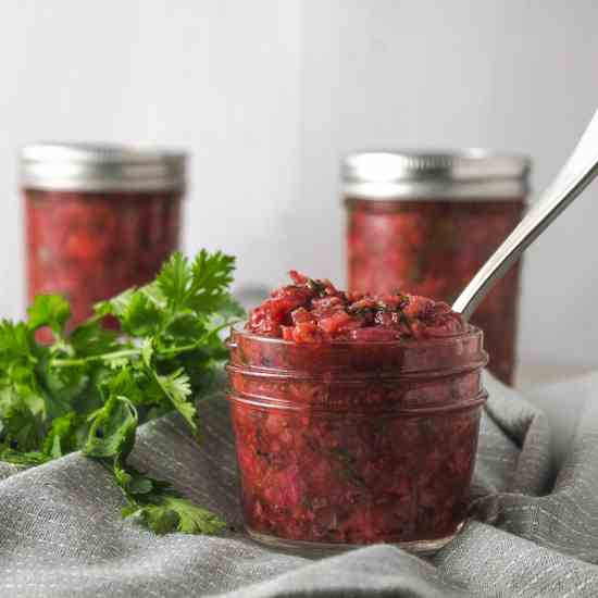 Strawberry Cilantro Chutney