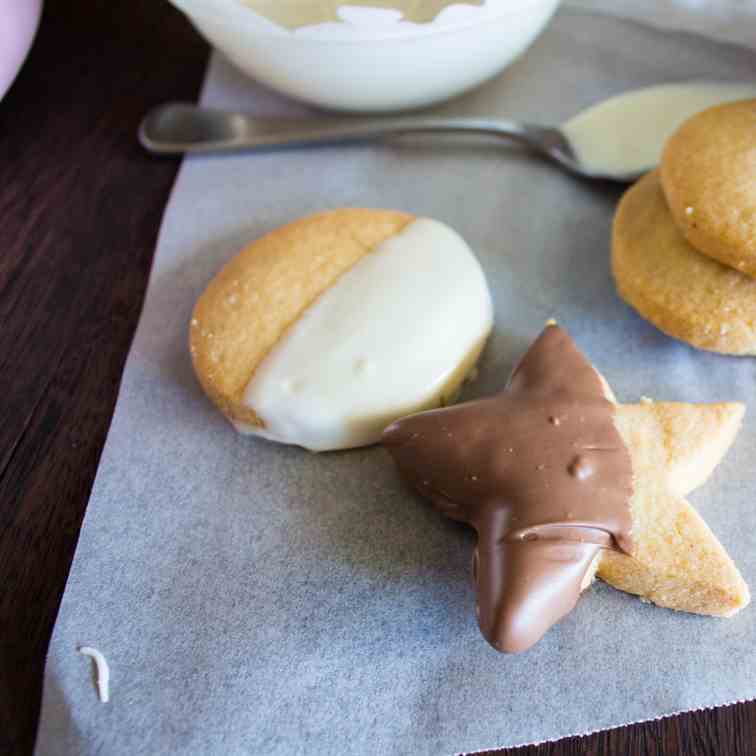 Chocolate Dipped Vanilla SHortbread