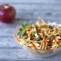 Curried apple & carrot slaw