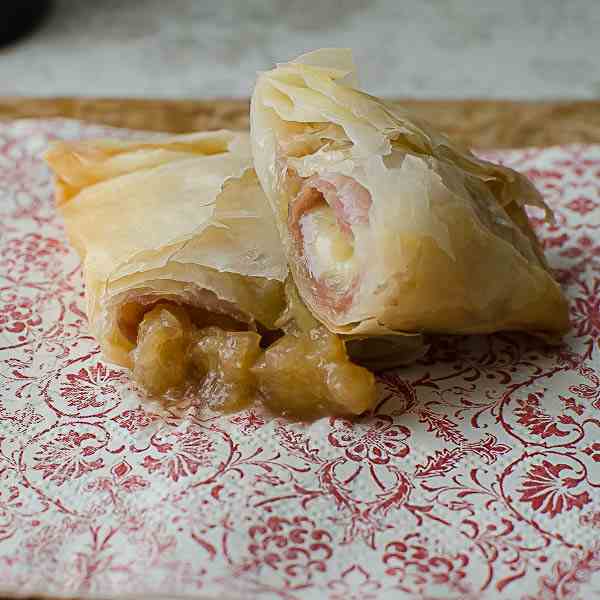 Pear Brie Phyllo Pockets