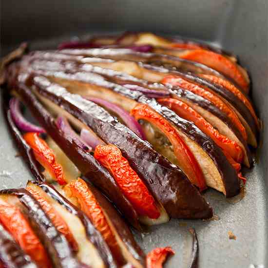 Roasted eggplant fan