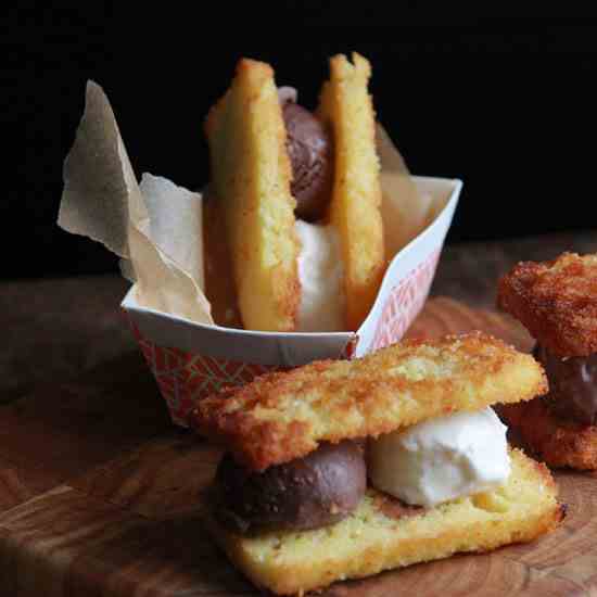 Lemon Brownie Sandwiches