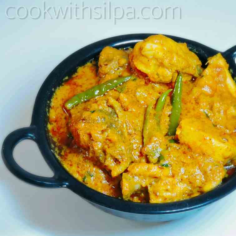 Chicken handi with malai recipe