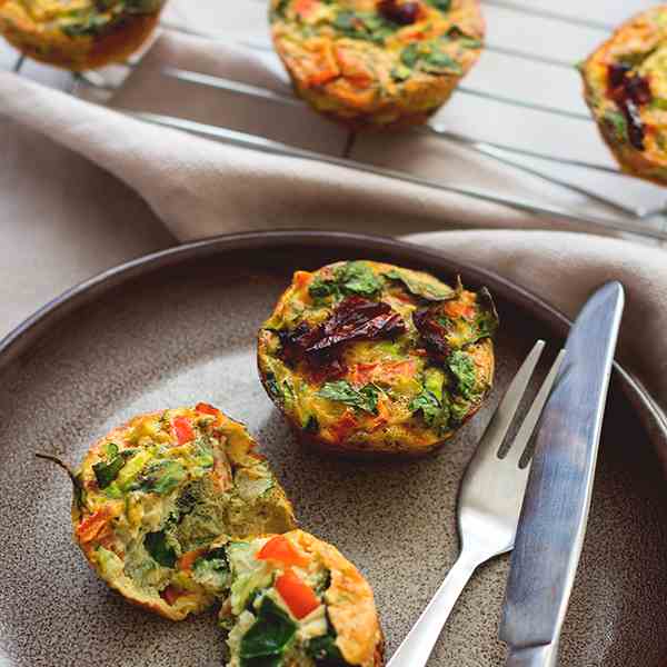 Healthy Cheesy Breakfast Egg Muffins