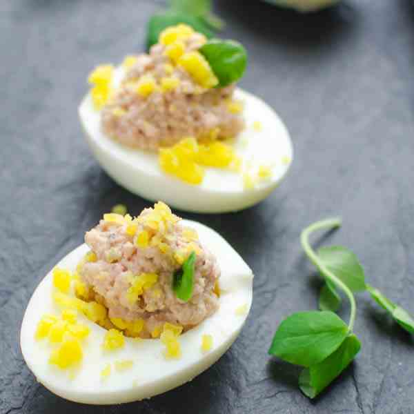 Deviled Ham Stuffed Eggs