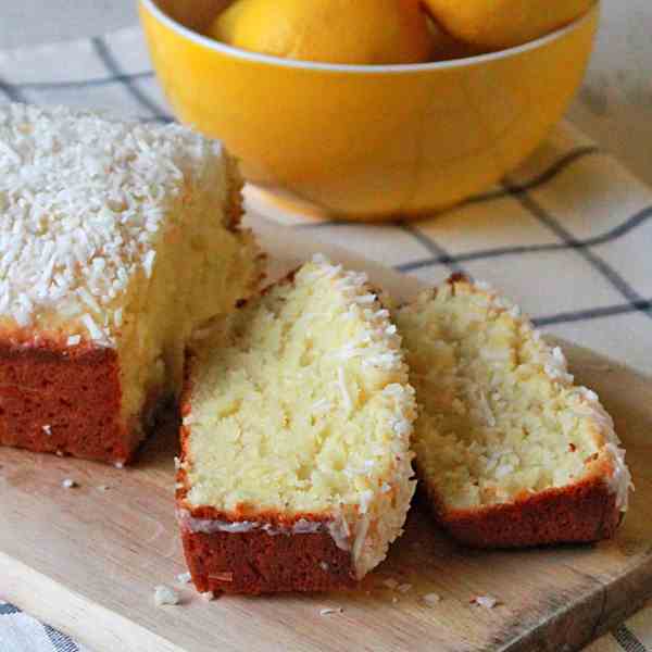 Lemon and coconut quick bread